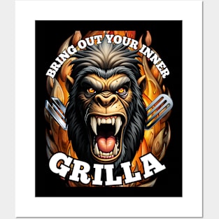 Grilla BBQ - Bring Out Your Inner Grilla Posters and Art